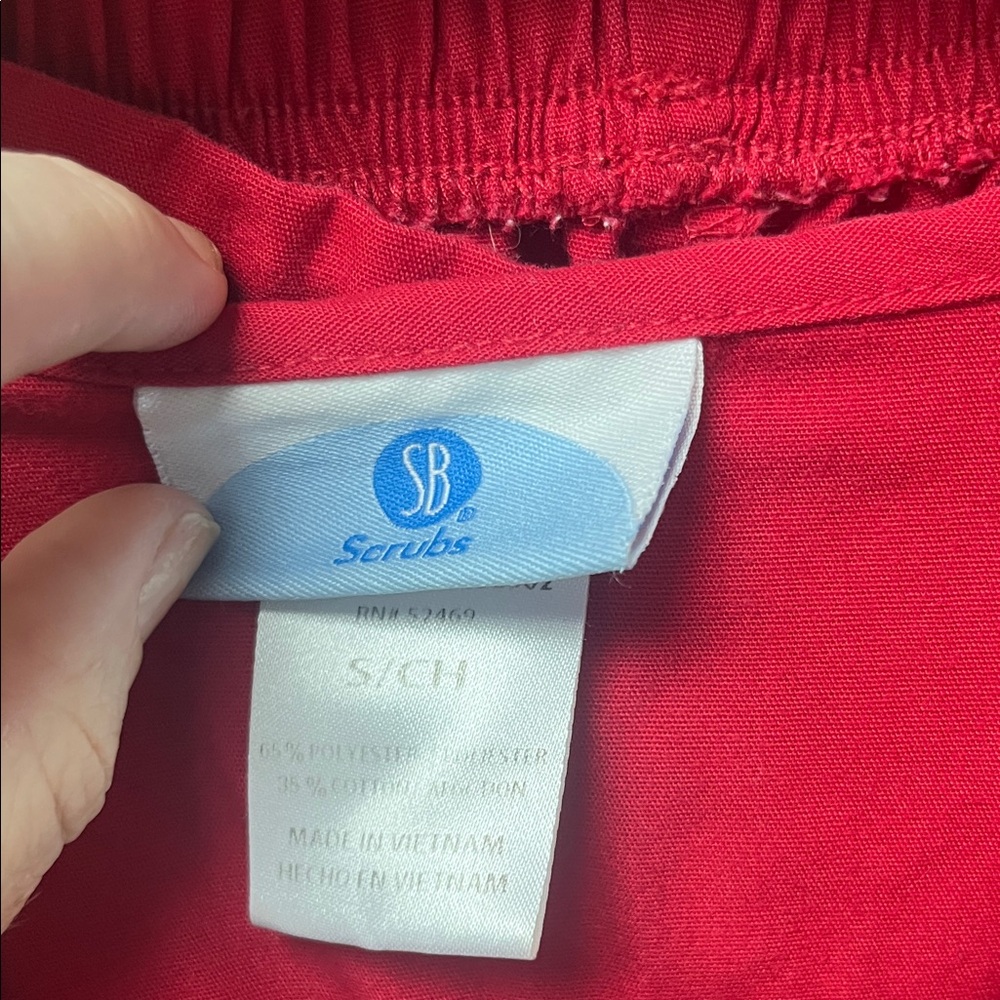 SB scrubs Red Scrub Set size small top extra small bottoms - Picture 2 of 7
